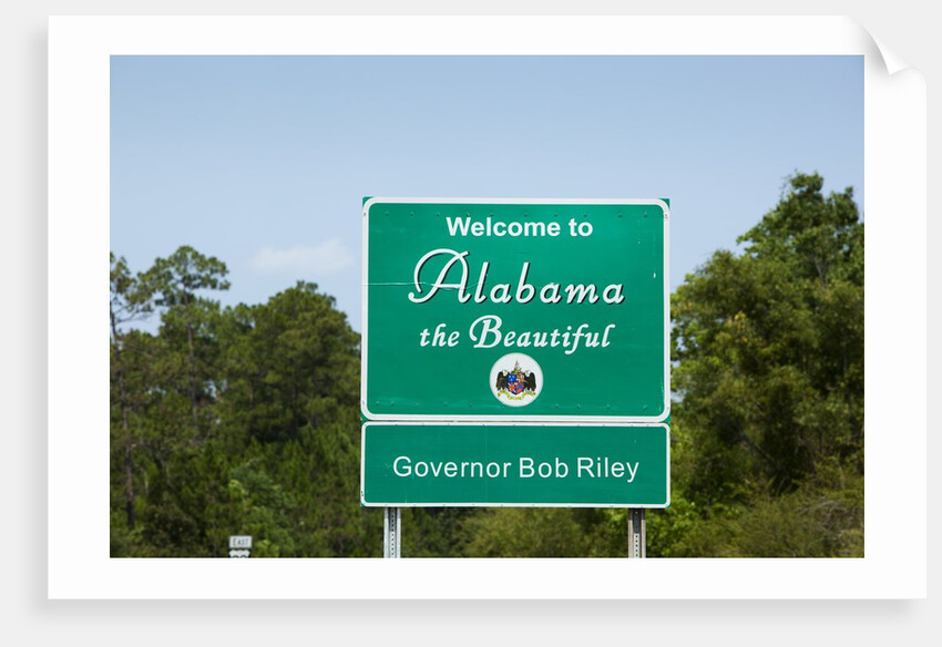 Welcome to Alabama highway sign by Anonymous