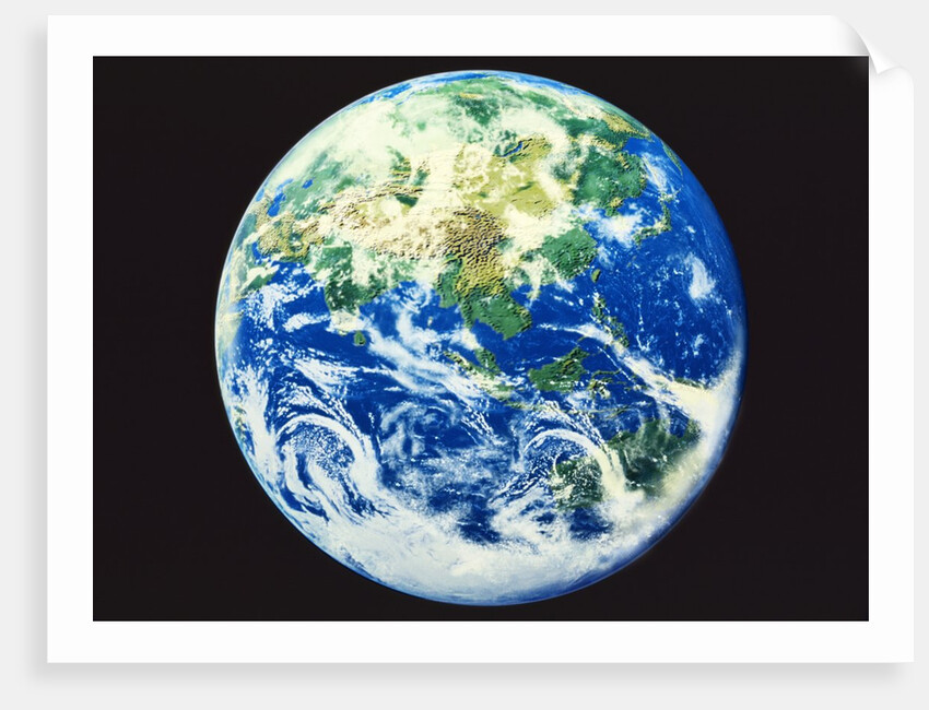 The earth, computer graphic, black background by Anonymous