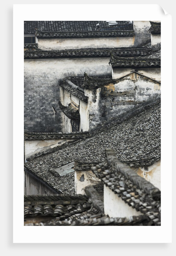 Tiled roof in Xidi, China by Anonymous