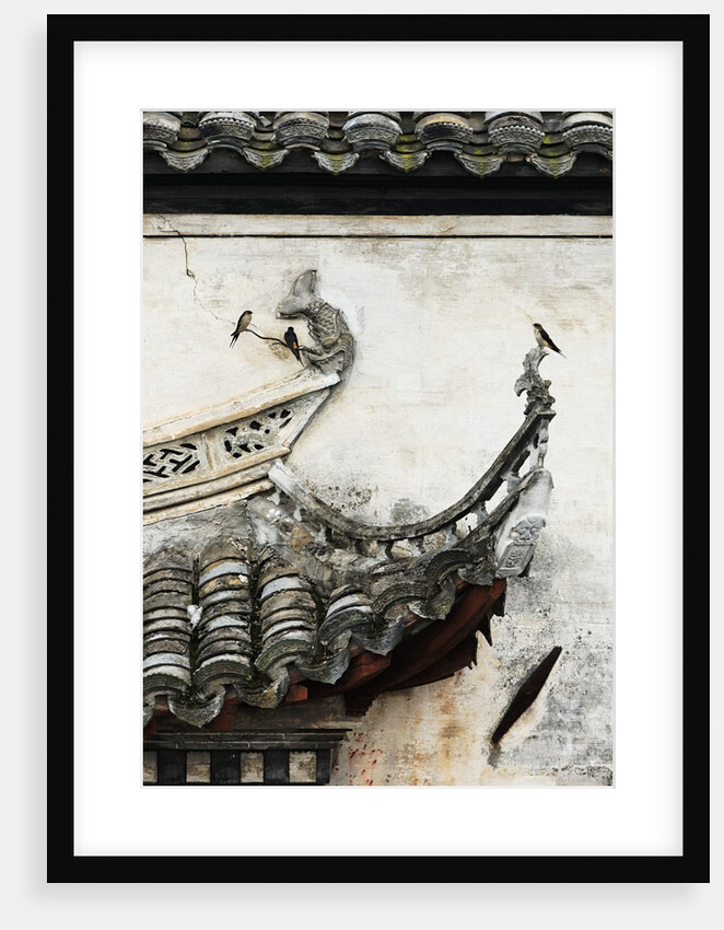 Tiled roof in Xidi, China by Anonymous