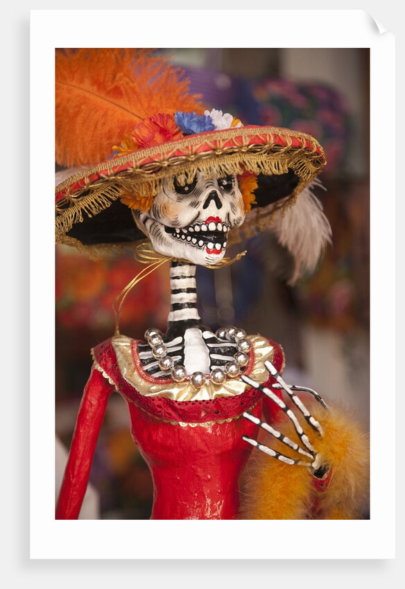 Elegant Day of the Dead skeleton, Oaxaca, Mexico by Anonymous