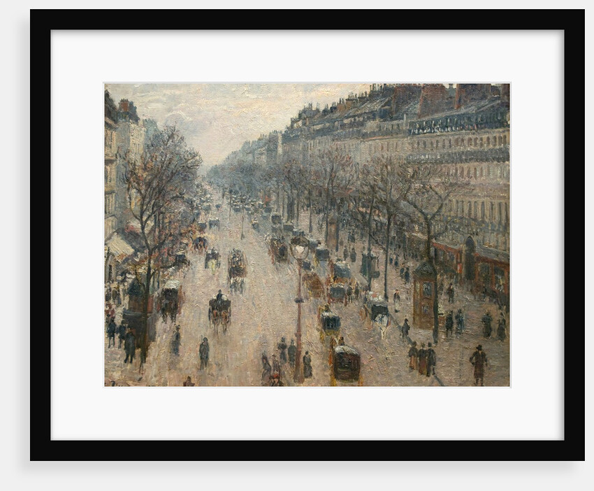 The Boulevard Montmartre on a Winter Morning by Camille Pissarro