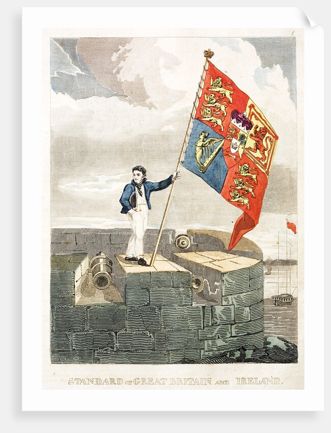 Boy raising the Royal Standard by Anonymous