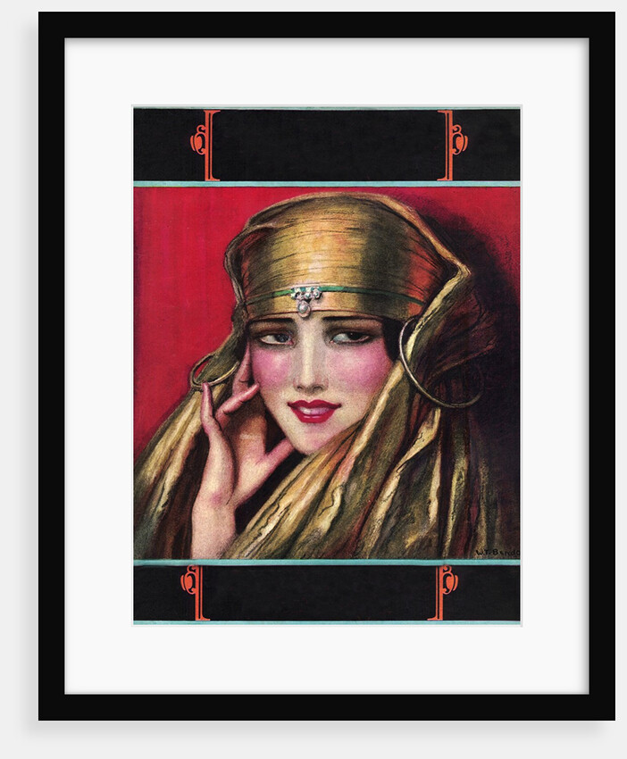 Woman wearing jeweled headdress by Anonymous