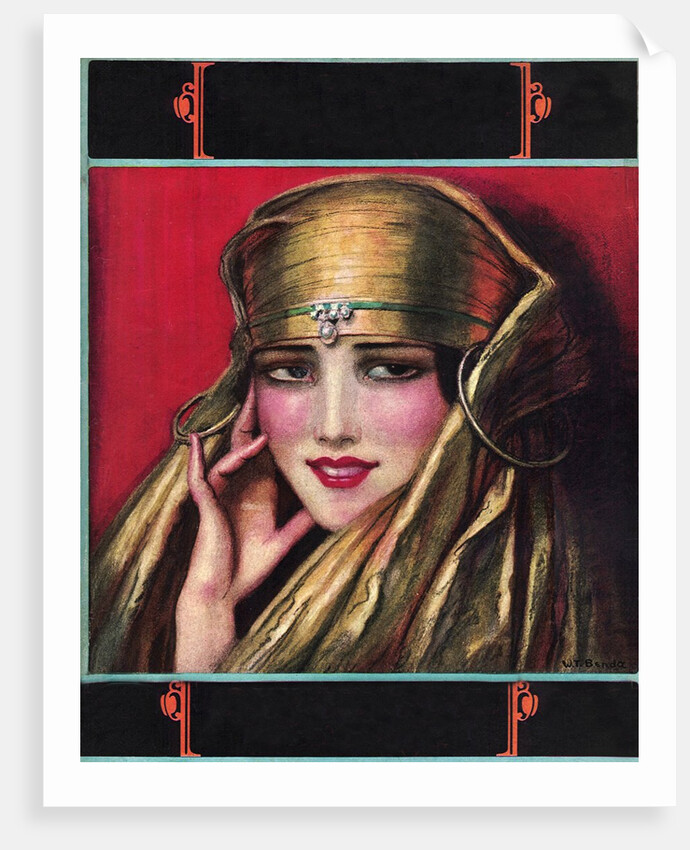 Woman wearing jeweled headdress by Anonymous