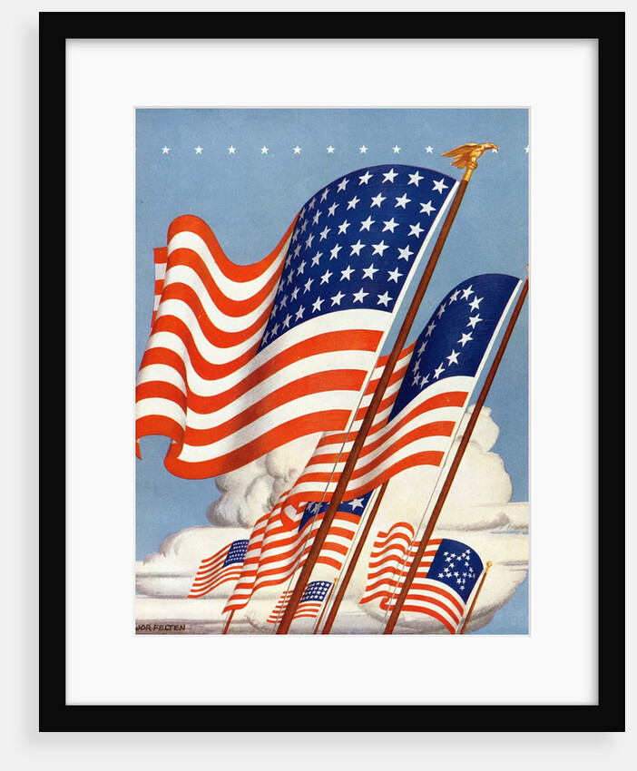 American flags by Anonymous