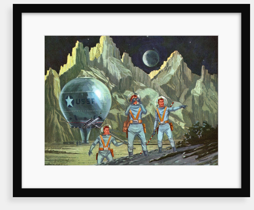 American astronauts exploring planet by Anonymous