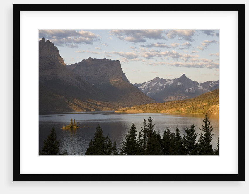 Wild Goose Island at sunrise St. Mary Lake, Glacier National Park, Montana. by Anonymous