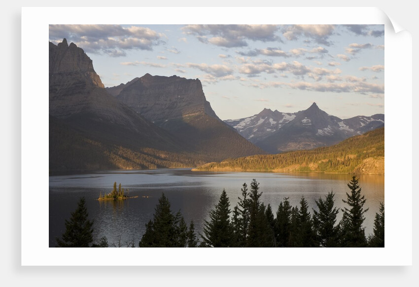 Wild Goose Island at sunrise St. Mary Lake, Glacier National Park, Montana. by Anonymous