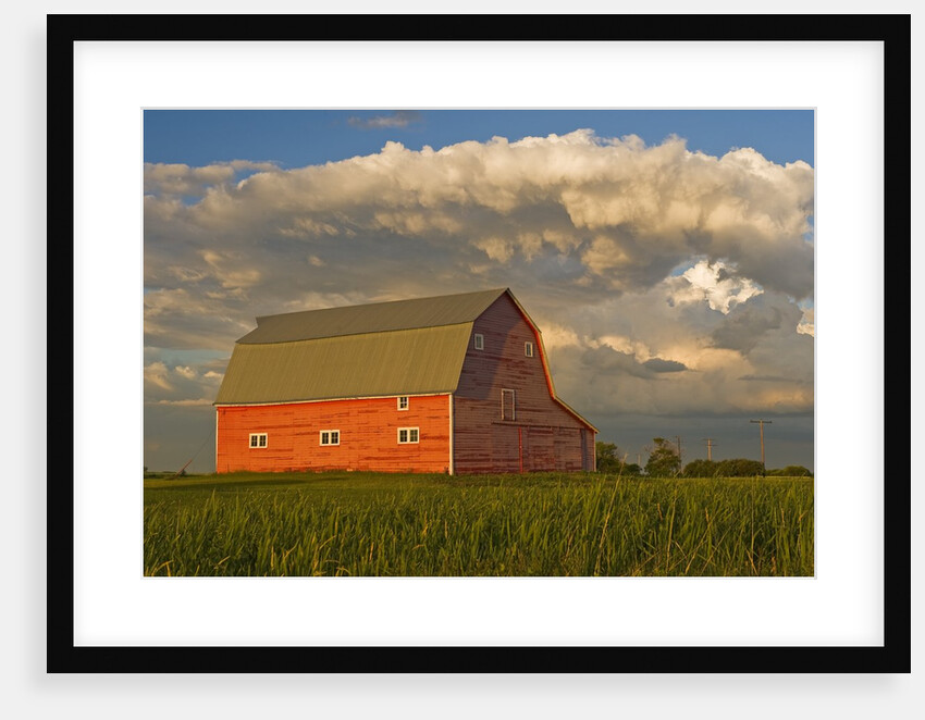 Barn and cumulonimbus cloud mass near Bromhead, Saskatchewan, Canada by Anonymous