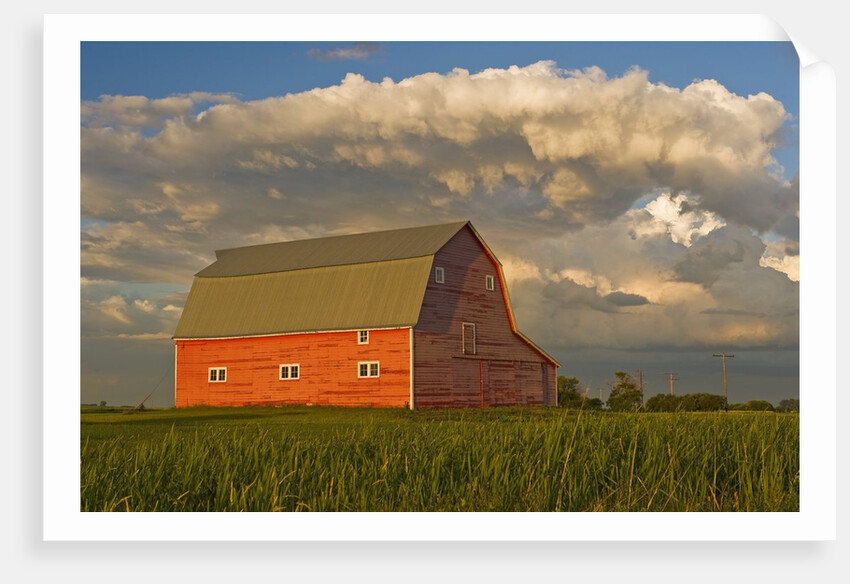 Barn and cumulonimbus cloud mass near Bromhead, Saskatchewan, Canada by Anonymous