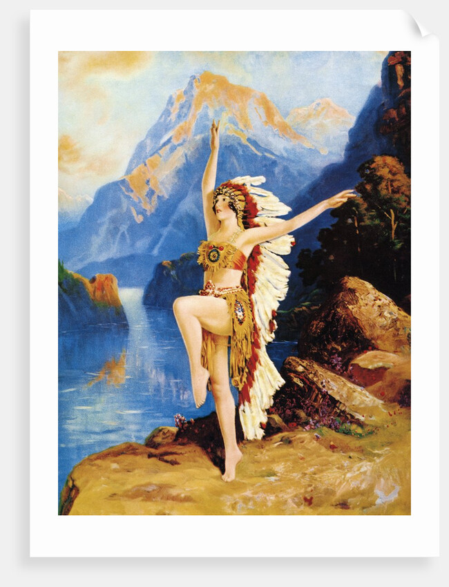 Caucasian dancer dressed as Native American by Anonymous