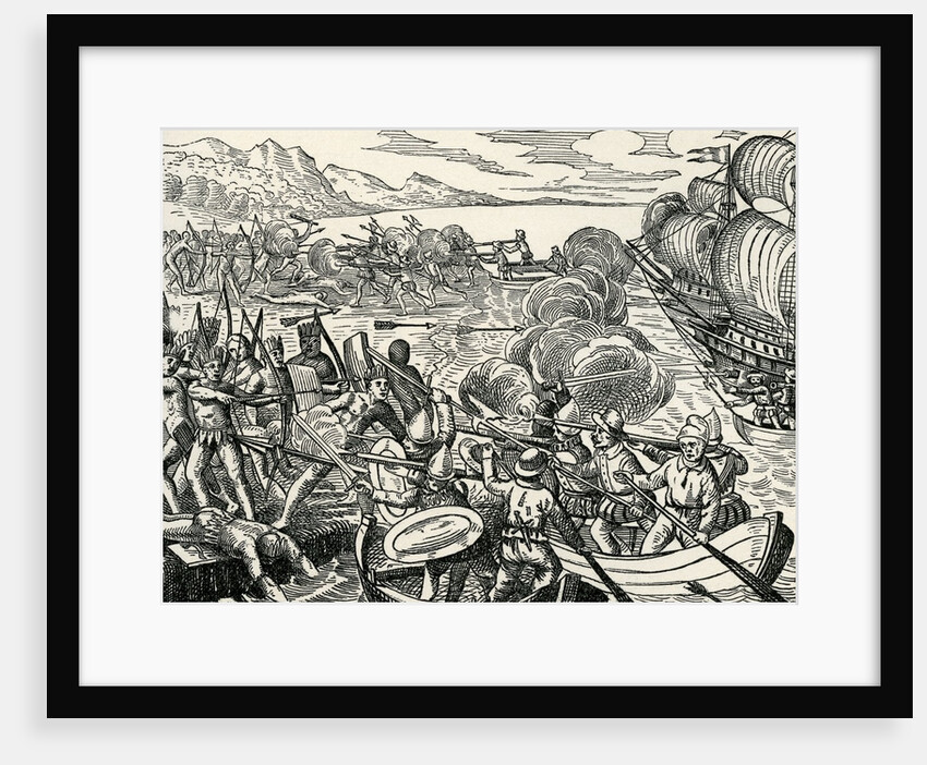 Battle during Vespucci expedition by Anonymous
