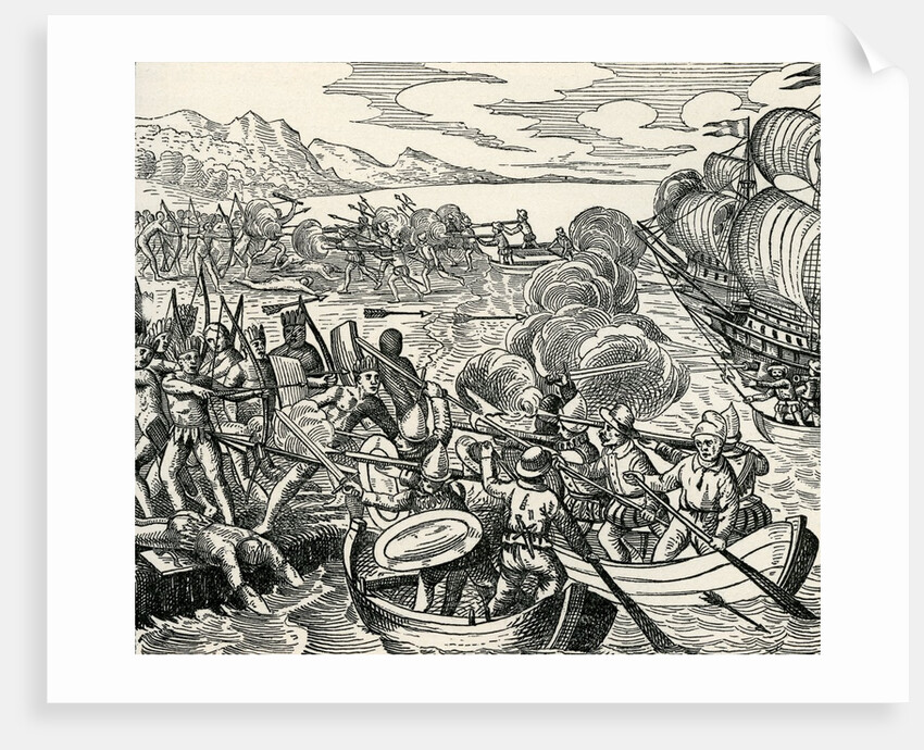 Battle during Vespucci expedition by Anonymous