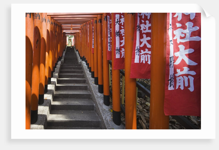 Line of torii gates at Hie Shrine by Anonymous