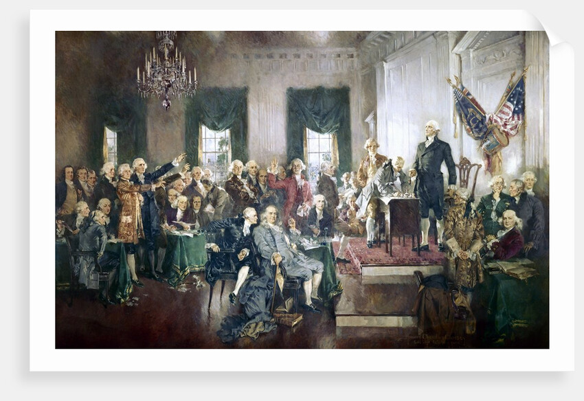 Scene at the signing of the Constitution of the United States by Anonymous