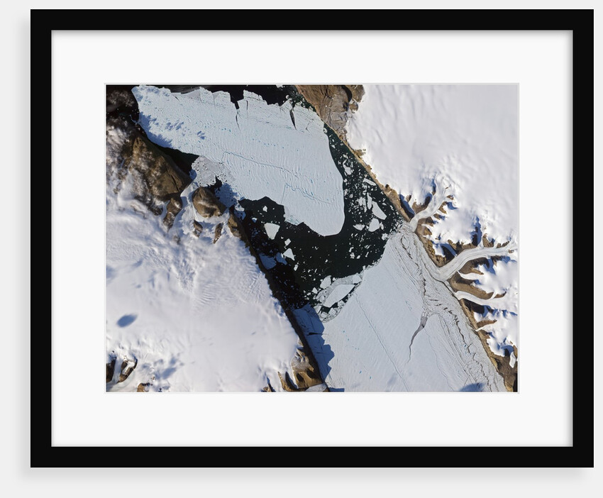 Ice island that calved off the Petermann Glacier in northwestern Greenland by Anonymous