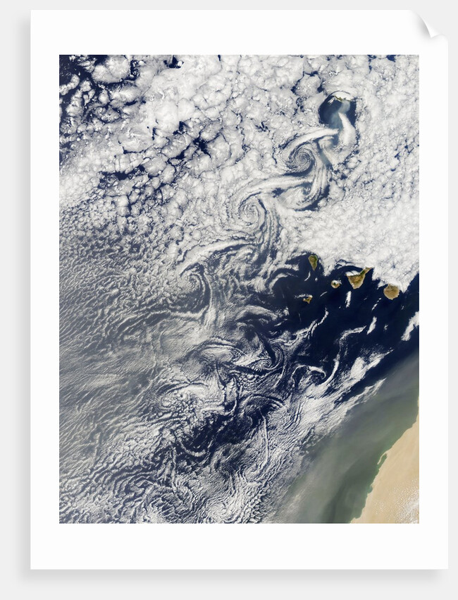 Cloud vortices off Madeira and Canary Islands by Anonymous