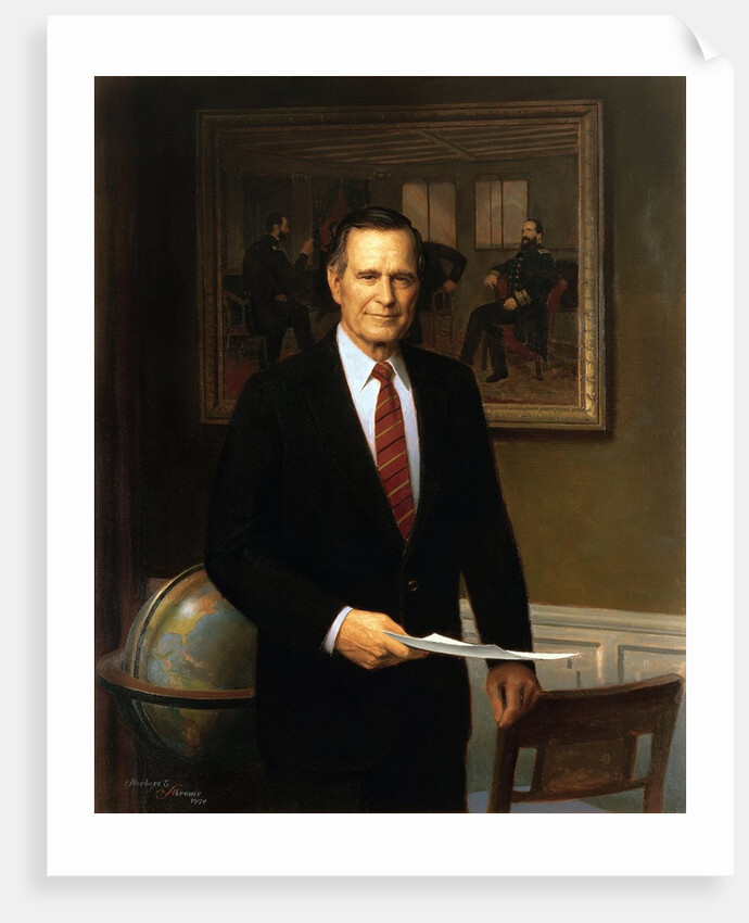 Official White House portrait of George H. W. Bush by Herbert Abrams