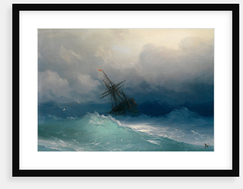 Ship on Stormy Seas by Ivan Konstantinovich Aivazovsky