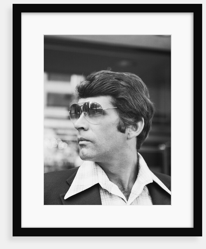 Portrait profile man wearing aviator sunglasses by Anonymous