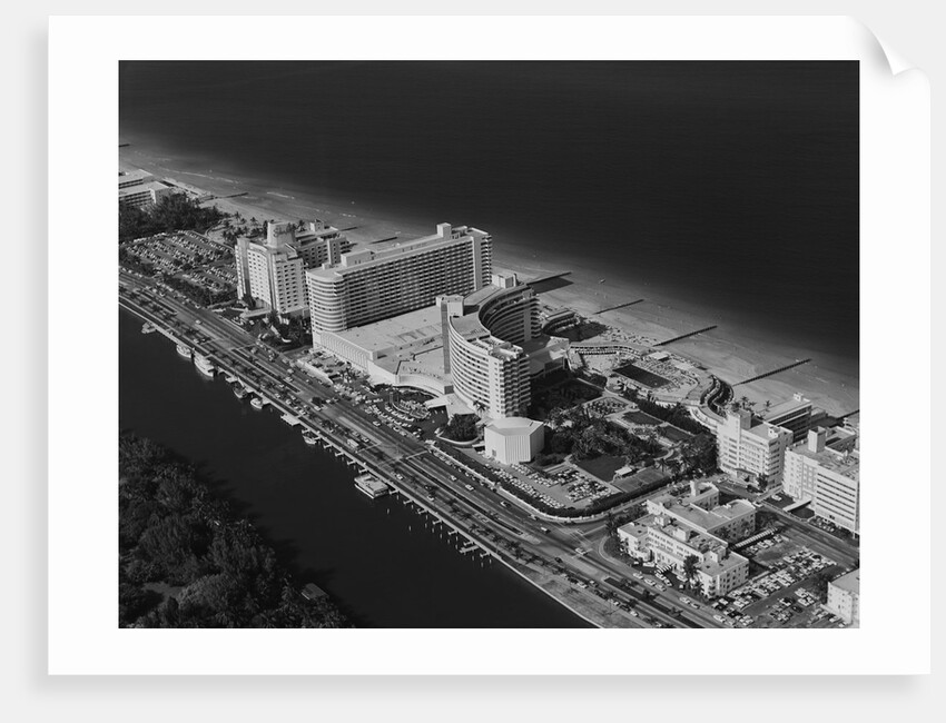 Aerial view fontainebleau hotel miami beach florida usa by Anonymous
