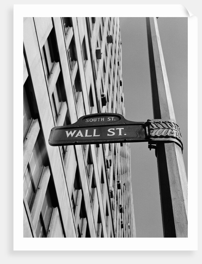 Wall street sign by Anonymous
