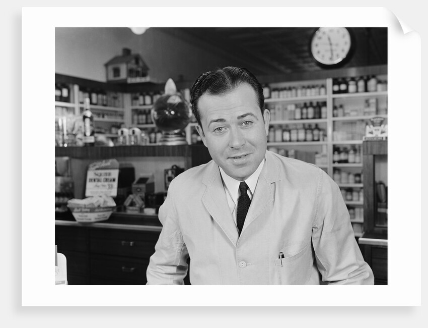 Man general store pharmacy pharmacist by Anonymous