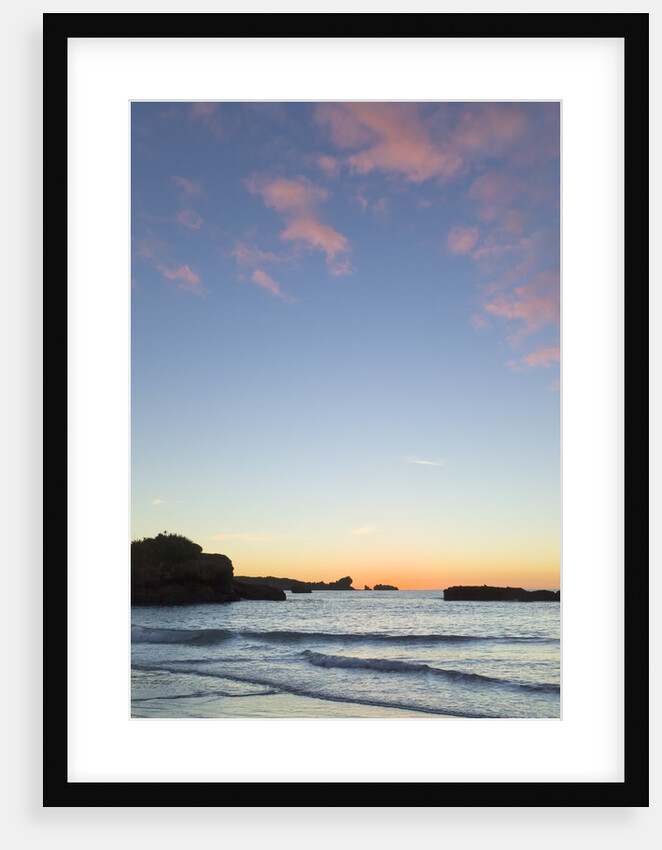 Sunset on beach, South Island, New Zealand by Anonymous