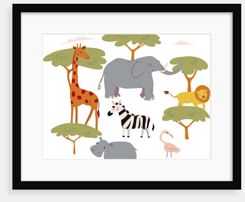 Animals in the safari by Anonymous