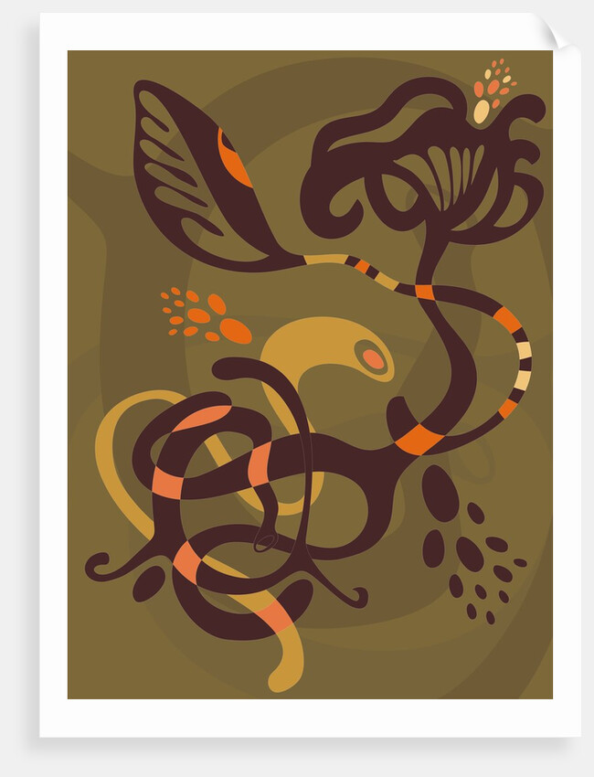 A decorative illustration of flowers and vines by Anonymous