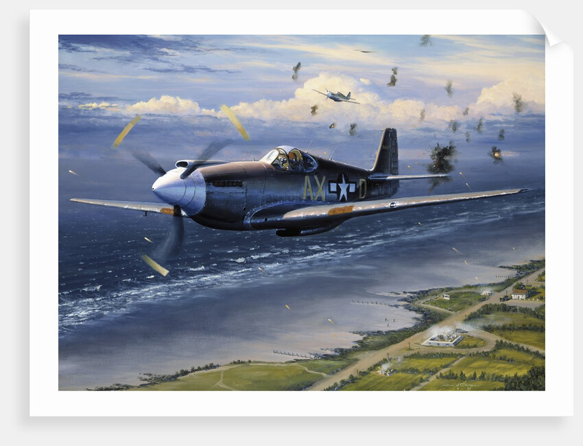 American planes on reconnaissance mission over Normandy by Anonymous
