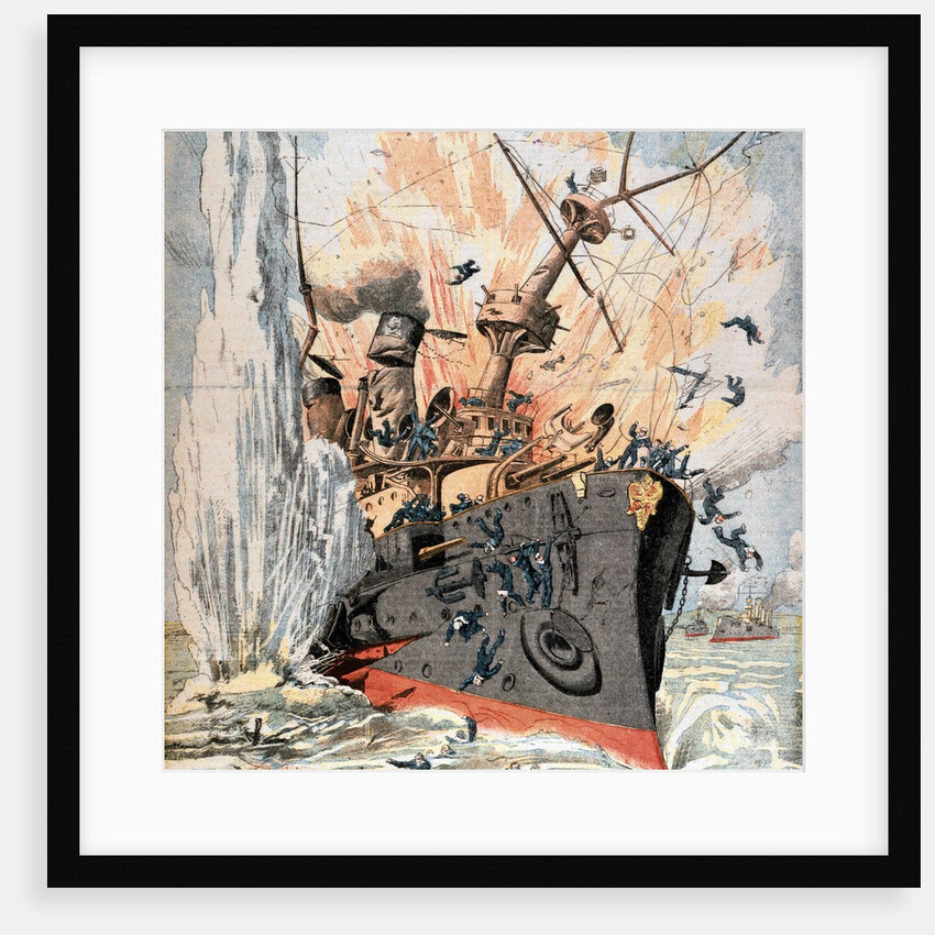 Russian ship sunk by Japanese torpedo during Russo-Japanese War by Anonymous