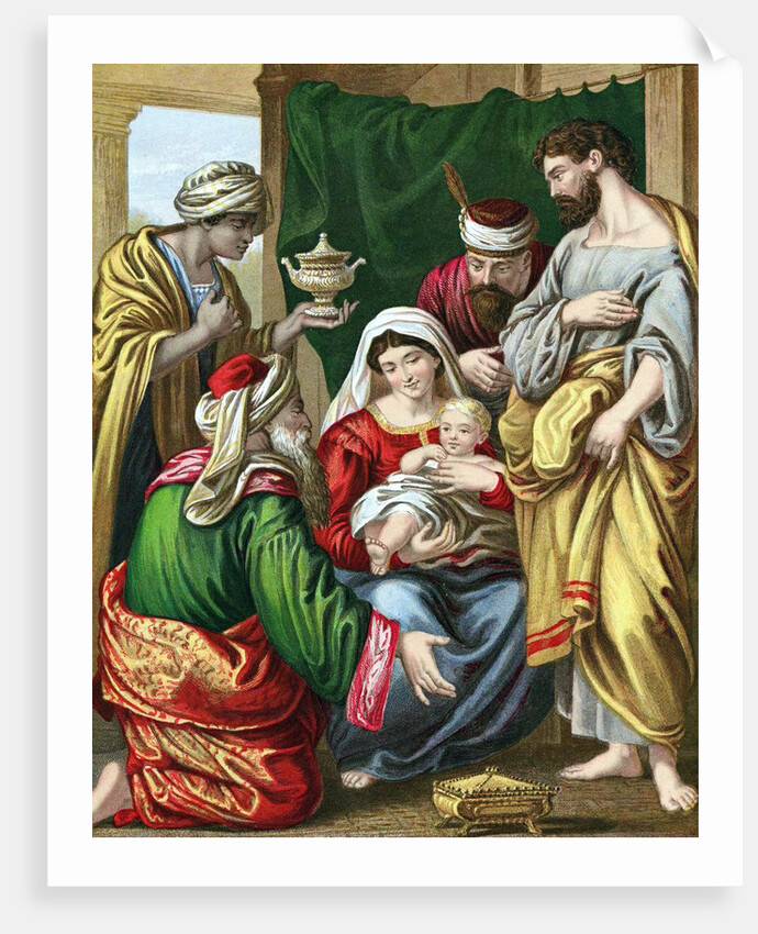 The Magi presenting their gifts to the infant Jesus by Anonymous