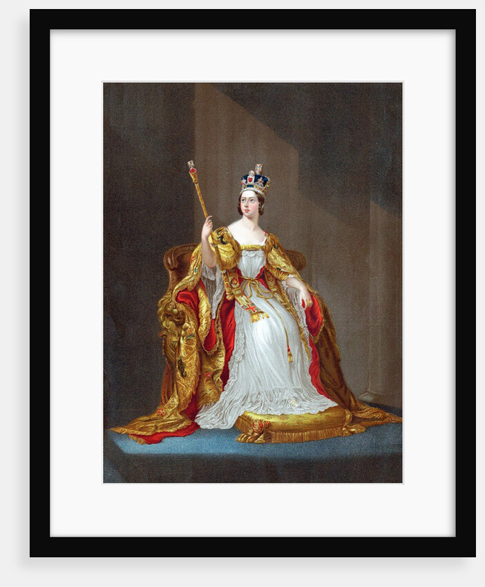Queen Victoria on her throne by Anonymous