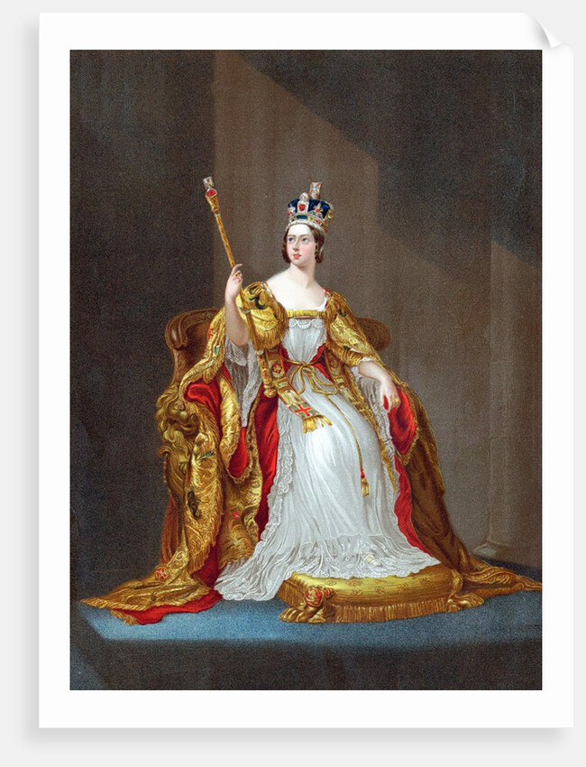Queen Victoria on her throne by Anonymous