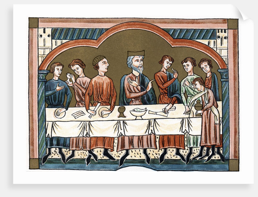 A Plantagenet king of England dining by Anonymous