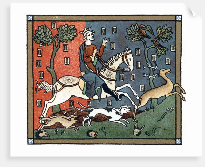 A Plantagenet king of England out hunting by Anonymous