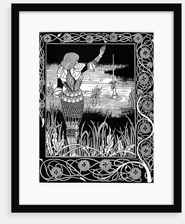 Excalibur being reclaimed by the Lady of the Lake by Anonymous