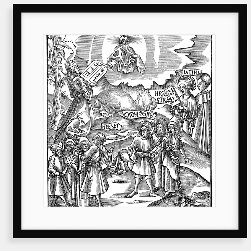 Moses receiving the tablets of the Law from God by Anonymous