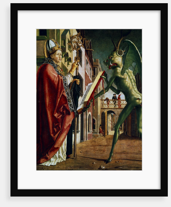 The Devil Presenting St. Augustin with the Book of Vices by Michael Pacher