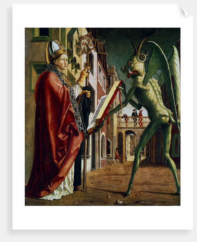 The Devil Presenting St. Augustin with the Book of Vices by Michael Pacher
