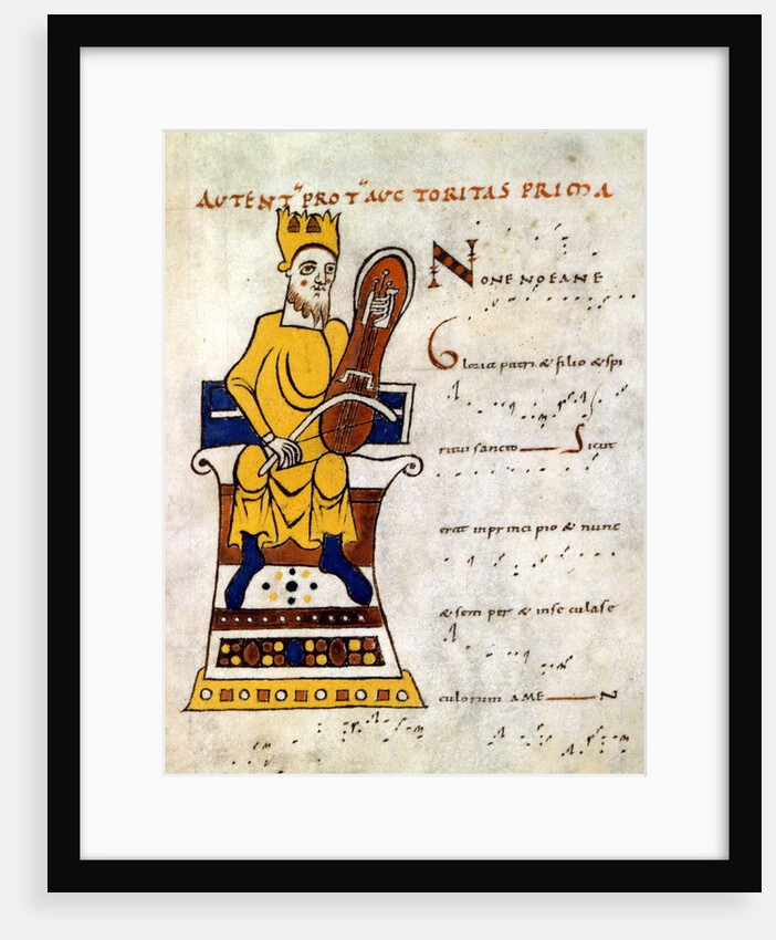 King David playing a lyre by Anonymous