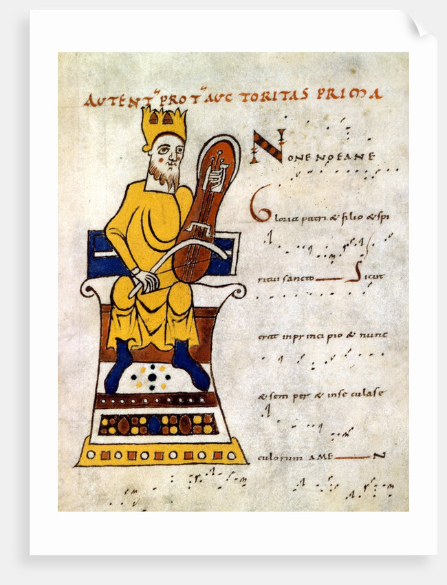 King David playing a lyre by Anonymous