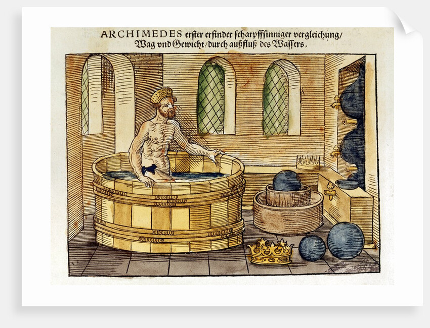 Archimedes in his bath by Anonymous