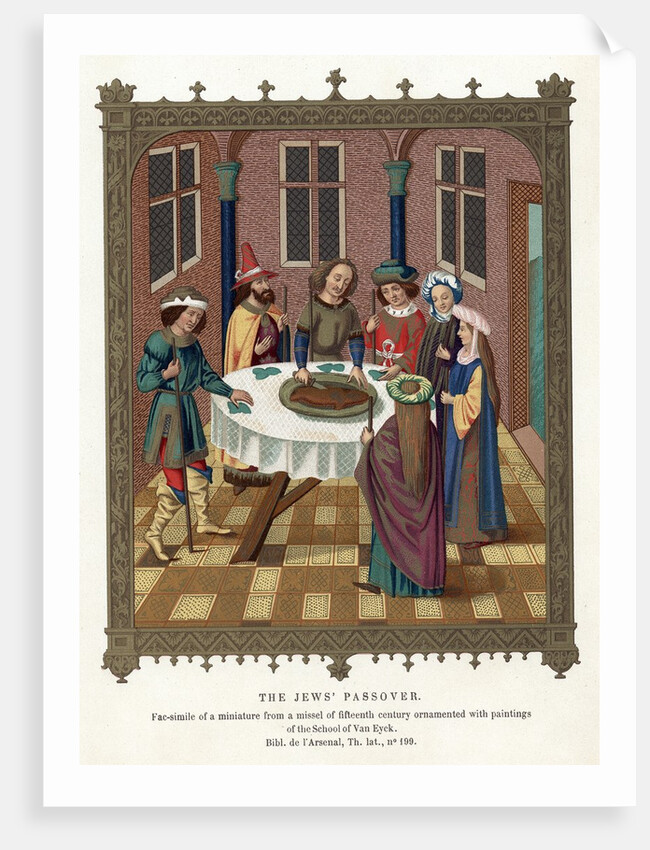 Medieval Passover scene by Anonymous