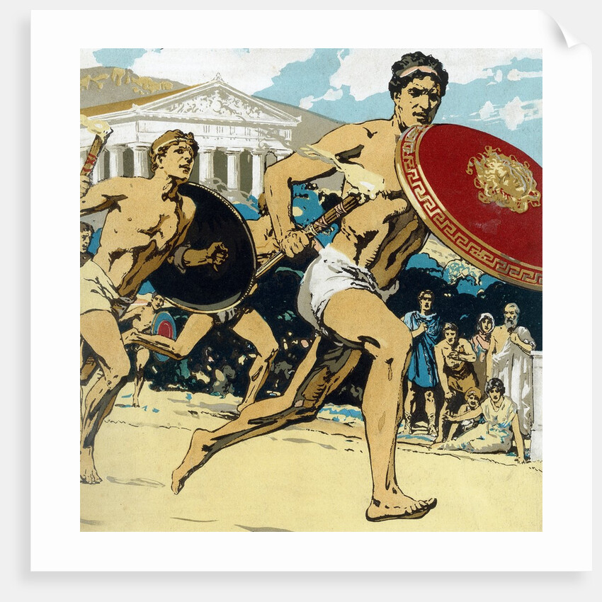 Relay race at ancient Olympic Games by Anonymous