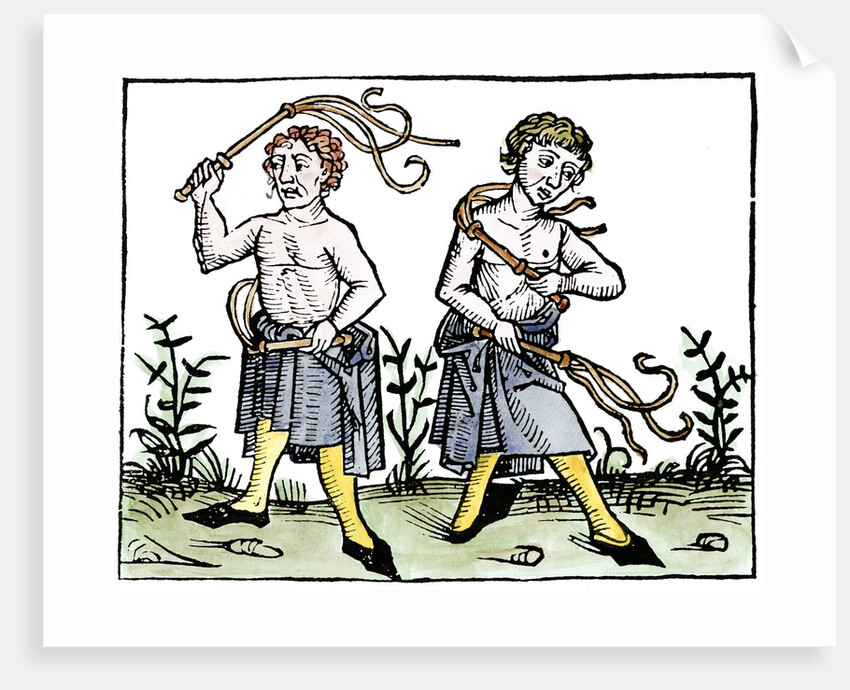 Flagellants whipping themselves by Anonymous