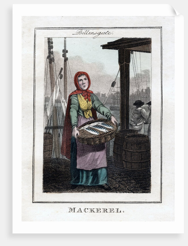Mackerel seller in Billingsgate by Anonymous