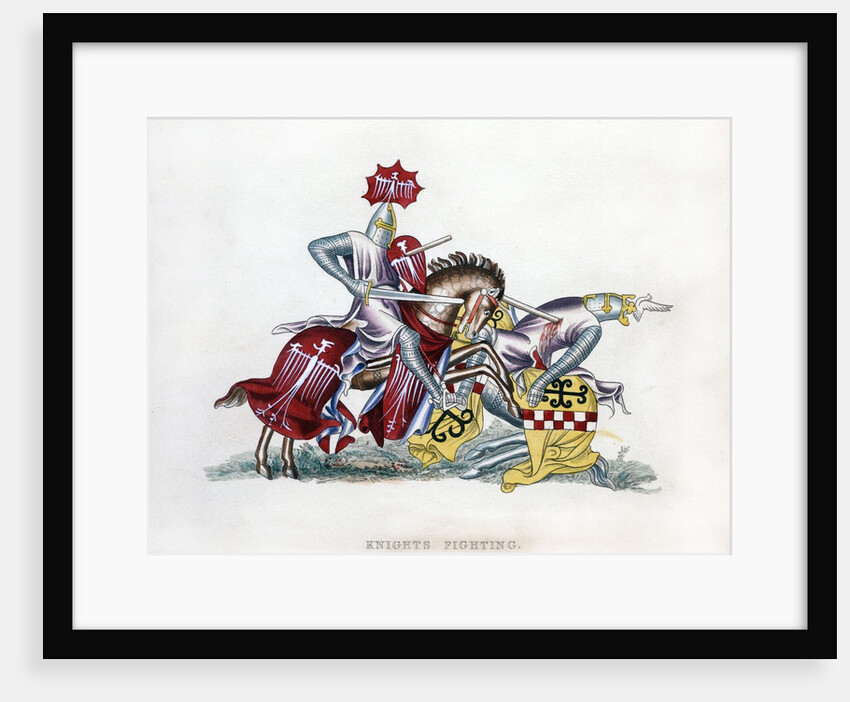 Knights fighting by Anonymous